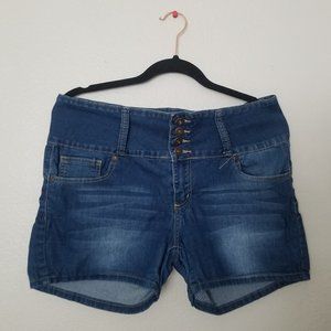 Columbian GOGO Star Light-wash Jean Shorts